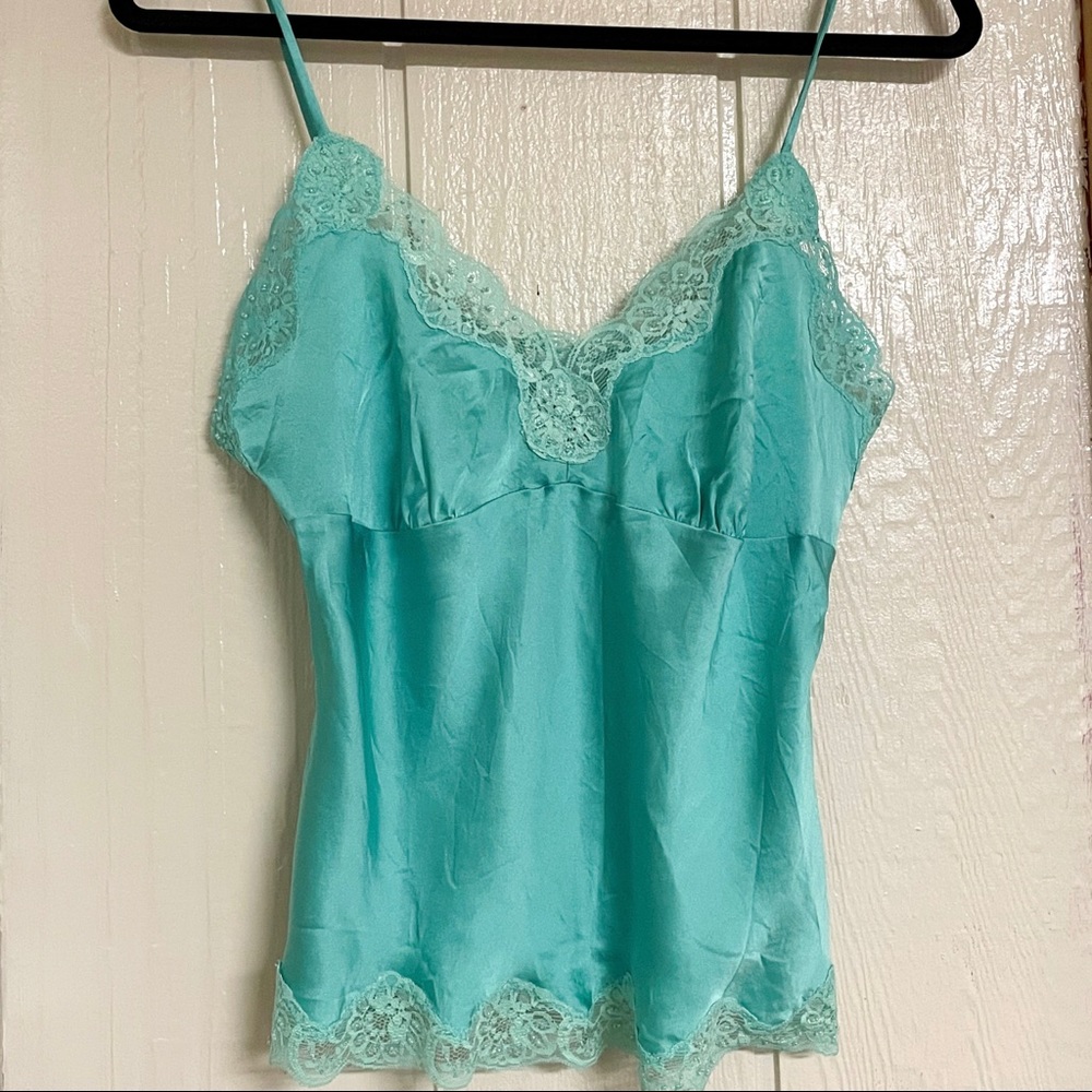 Turquoise Silk Cami Size Large